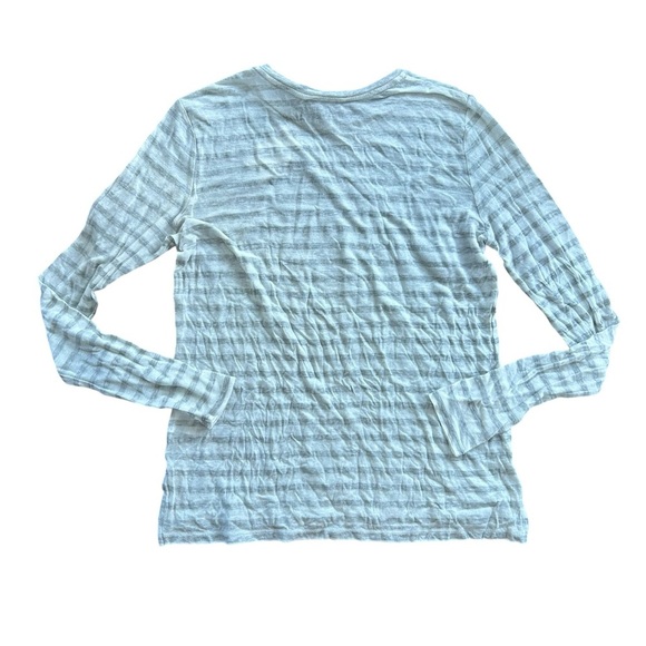 VINCE Gray & White Striped Long Sleeve Shirt NWT Lightweight Size XS - Picture 7 of 8